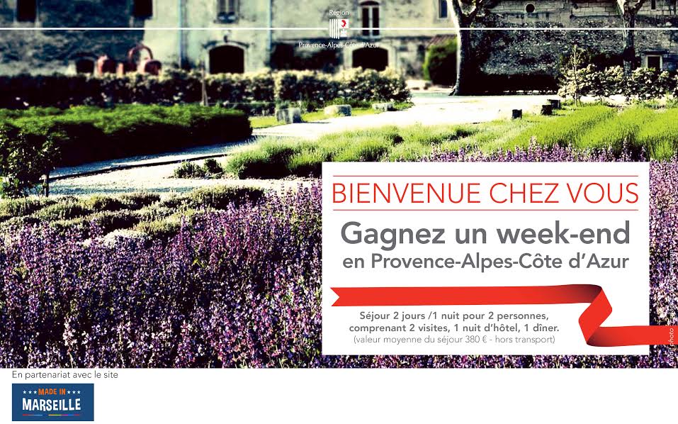 [Bienvenue chez vous] Gagnez un weekend de rêve et des paniers garnis avec la Région PACA