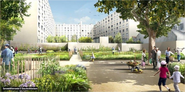 Les habitants de la Joliette auront des jardins partagés avec terrain de sport rue de Ruffi