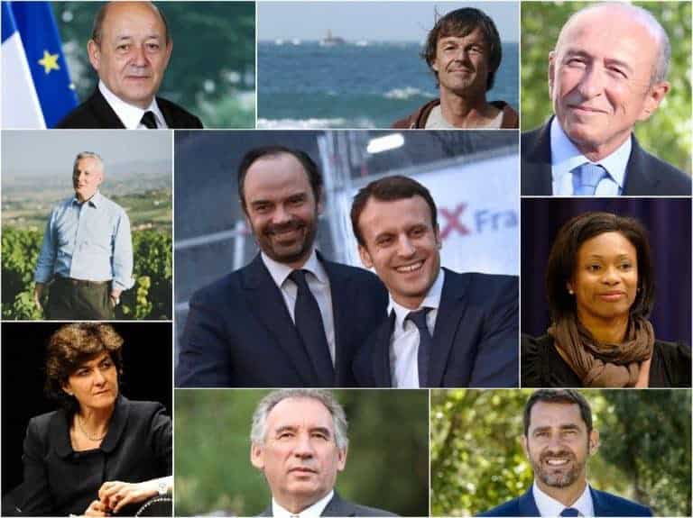 Découvrez les nouveaux ministres d&rsquo;Emmanuel Macron et la surprise Nicolas Hulot