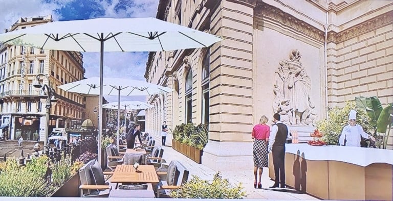 La CCIMP veut installer un café sur la terrasse du Palais de la Bourse