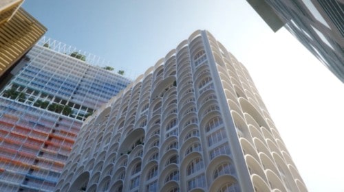 , Top d&eacute;part du chantier de la nouvelle tour &laquo;&nbsp;Porte Bleue&nbsp;&raquo; sur Eurom&eacute;diterran&eacute;e, Made in Marseille