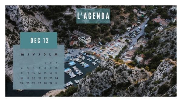 White Photographs Simple General Calendar