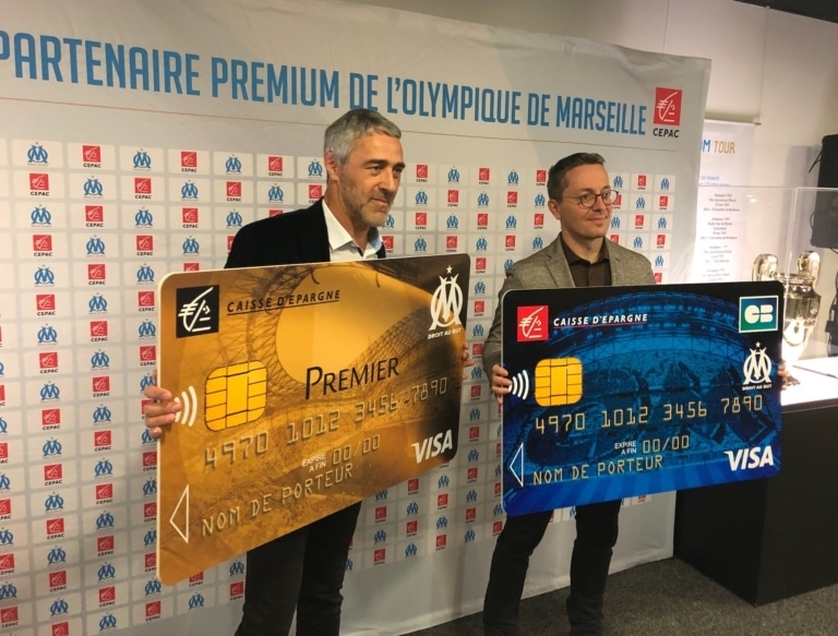 La Caisse d&rsquo;Epargne CEPAC lance ses nouvelles cartes bancaires de l&rsquo;OM