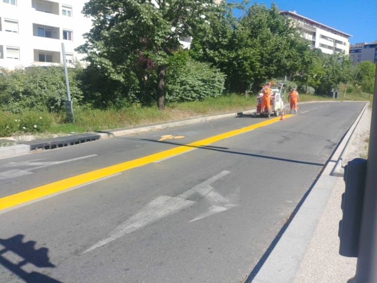 L&rsquo;image du jour : Des pistes cyclables provisoires aménagées à Aix-en-Provence