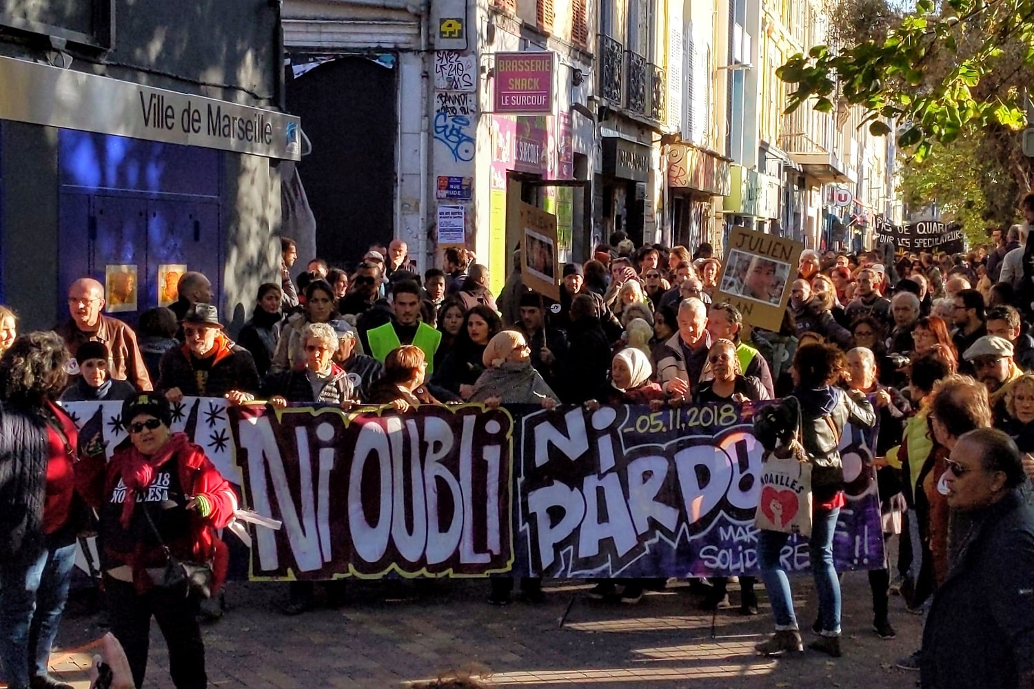 le 2 et 3 novembre avant la rue d'Aubagne