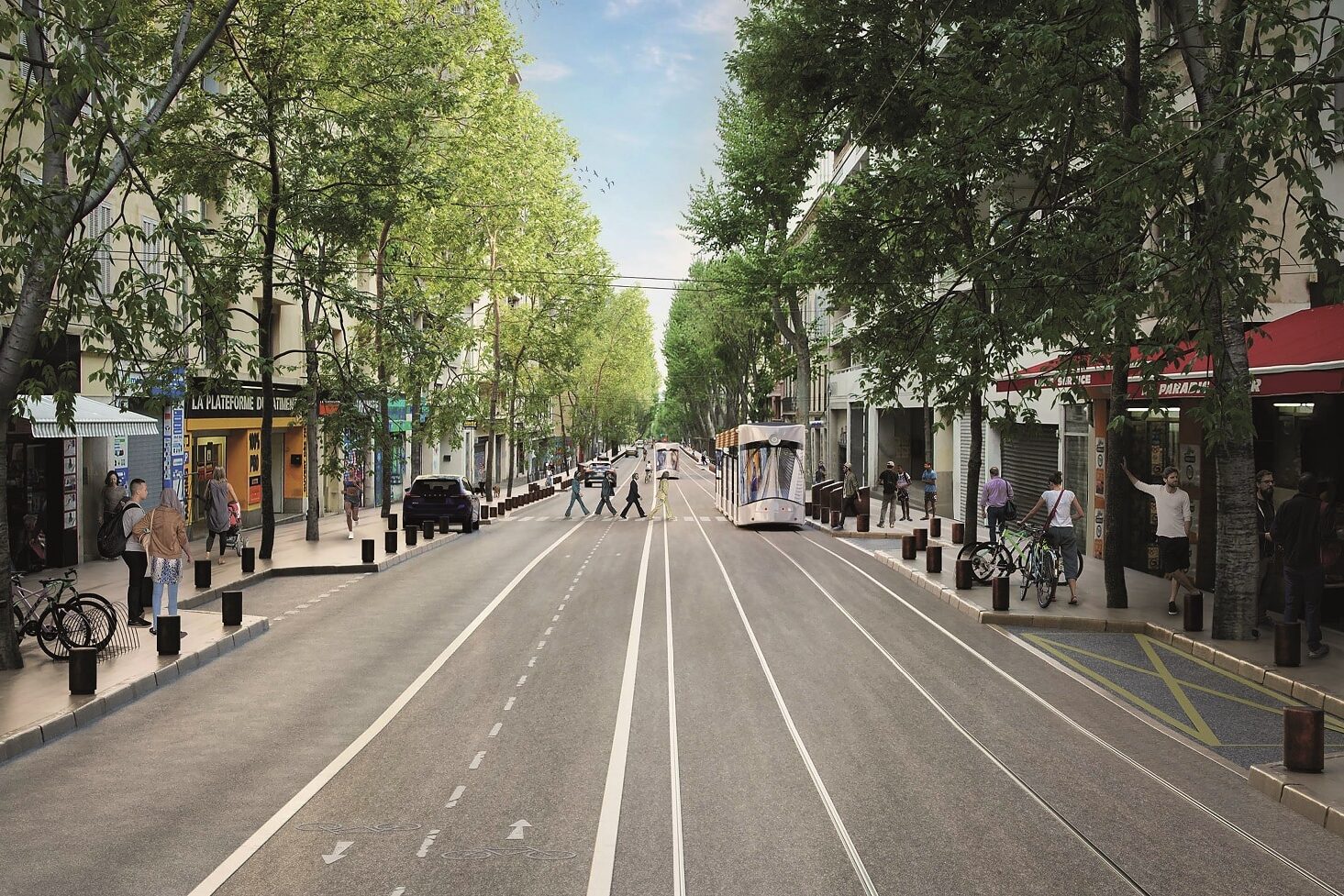 tramway-belle-de-mai-boulevard-national-guibal-apres futur tramway