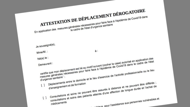 Couvre-feu : téléchargez la nouvelle attestation de déplacement obligatoire dès 21h