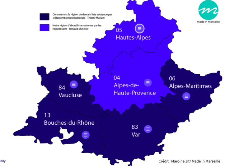 Régionales PACA : Carte interactive des résultats du premier tour des élections