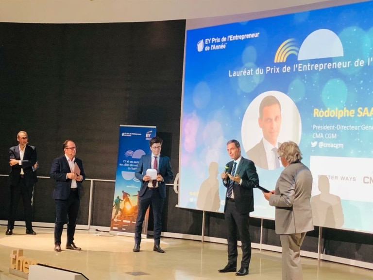 Rodolphe Saadé (CMA CGM) remporte le prix de l&rsquo;Entrepreneur de l&rsquo;Année dans le Sud-Est