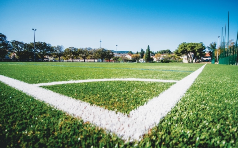 Des noyaux d’olives sur les pelouses pour des terrains de football éco-responsables