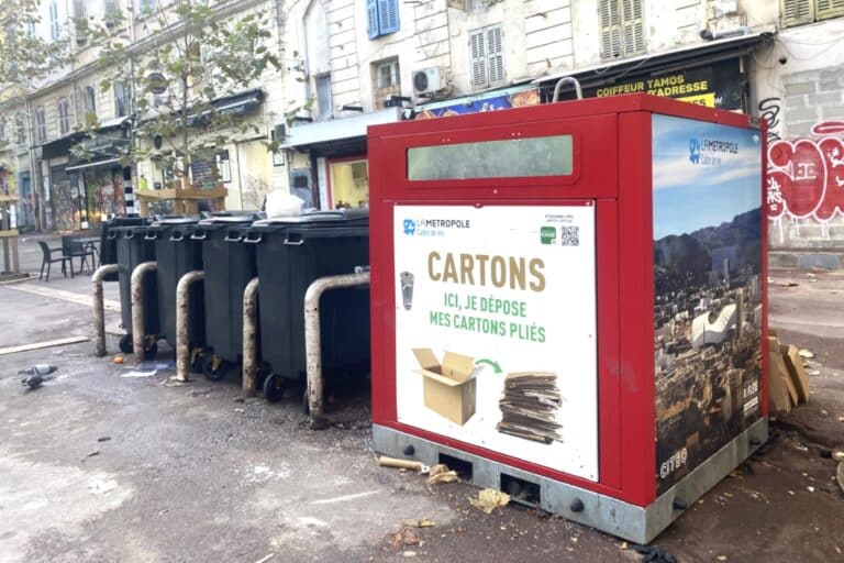 Benne à cartons métropole marseille