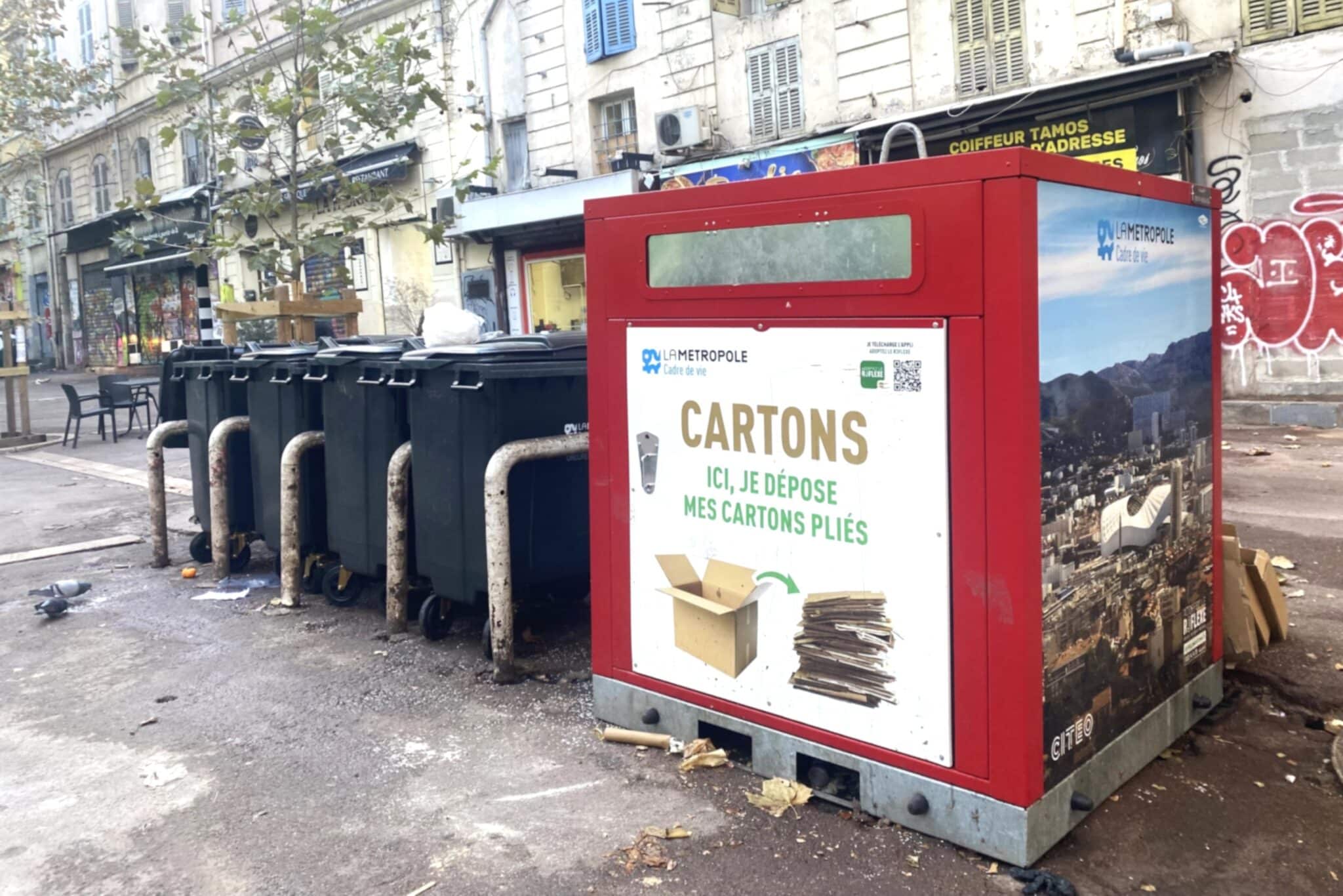 Benne à cartons métropole marseille