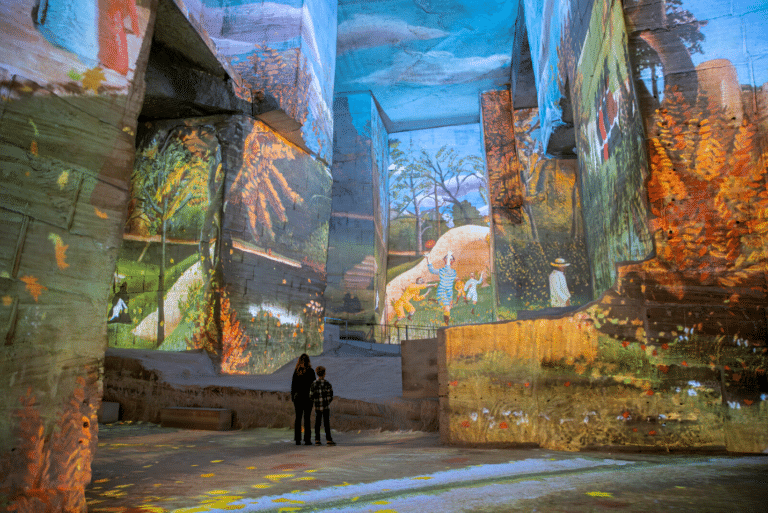 Claude Monet et le Douanier Rousseau aux Carrières des Lumières pendant un an