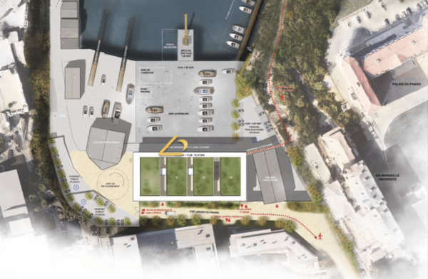 Plan du village des entreprises dans l&rsquo;Anse du Pharo – document Soleam