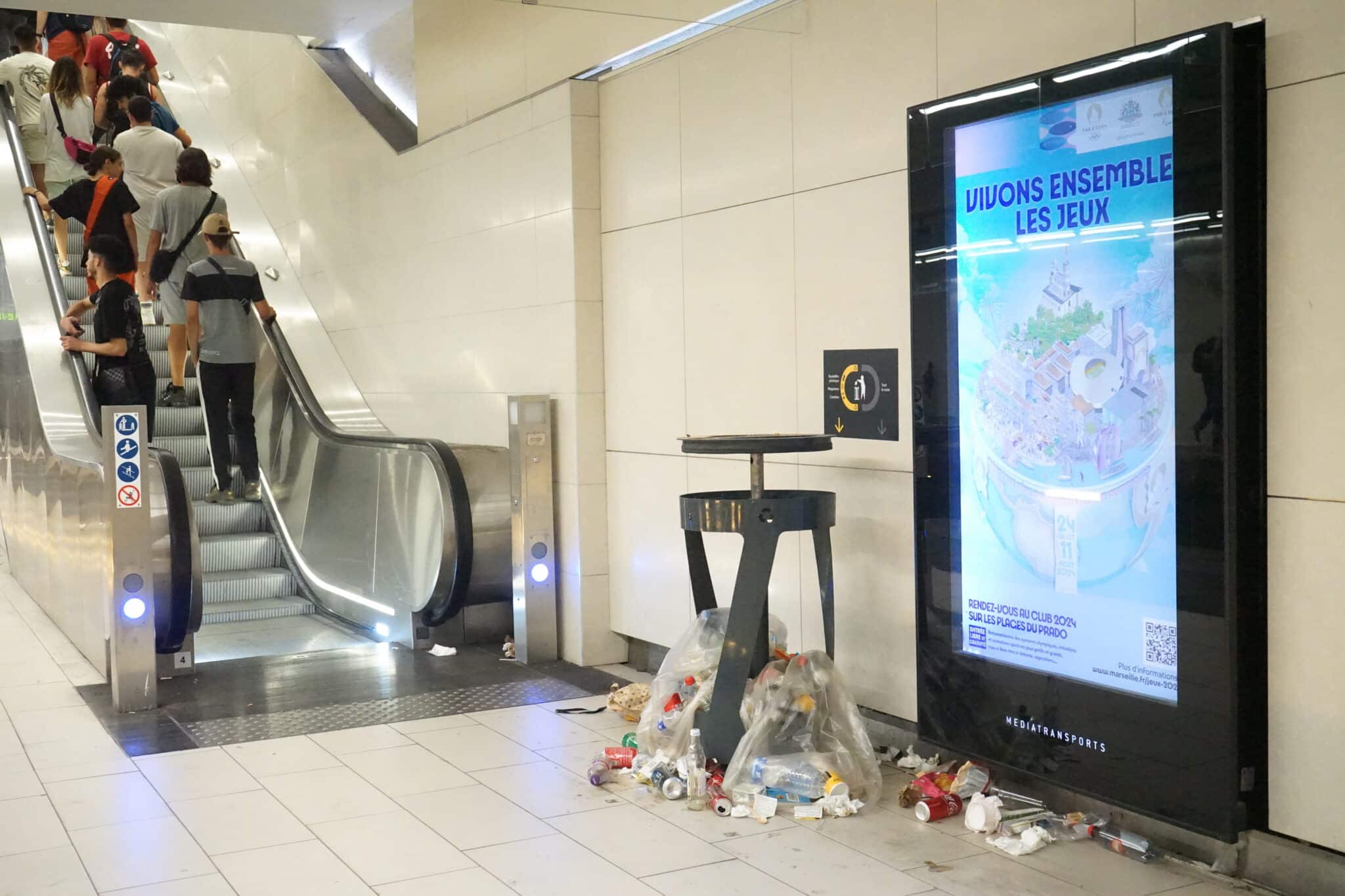 Grève poubelles métro Marseille