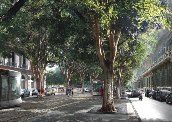Rendu du futur tramway Catalans_cours Puget