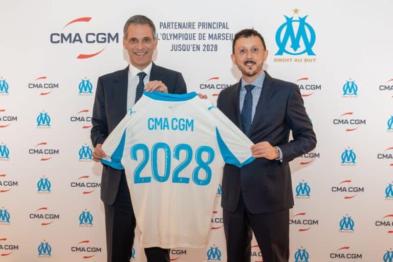 CMA CGM prolonge son contrat de sponsor principal avec l'OM jusqu'en 2028.