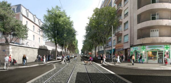 Tramway Avenue de la Corse