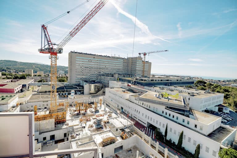 L&rsquo;Hôpital Nord en plein chantier pour construire un nouveau bâtiment cardiovasculaire