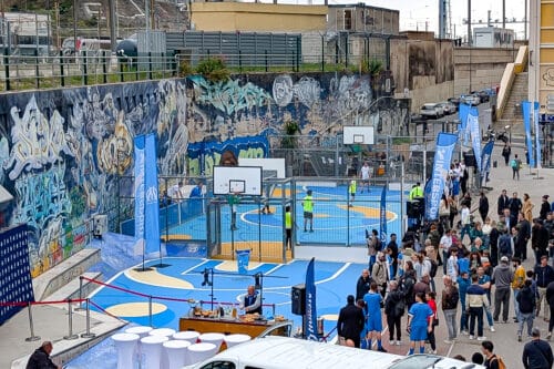 stade, Un city stade flambant neuf aux couleurs de l&rsquo;OM inaugur&eacute; &agrave; la Friche la Belle de Mai, Made in Marseille