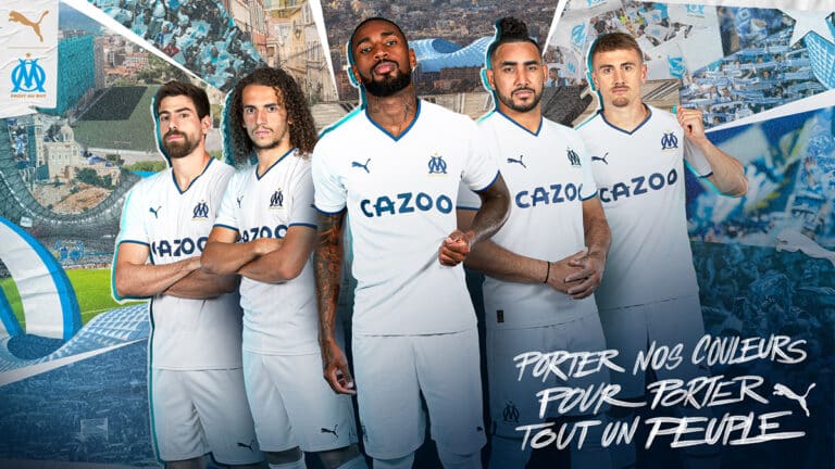 L&rsquo;OM et Puma dévoilent le nouveau maillot domicile pour la saison 2022-2023
