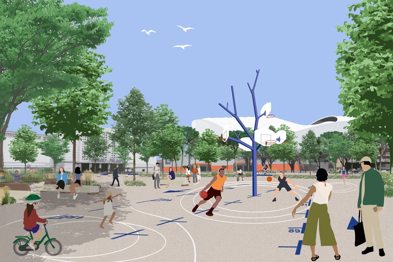 Chanot, En images | Arbres, basket, parcours v&eacute;lo… le parc Chanot se transforme, Made in Marseille