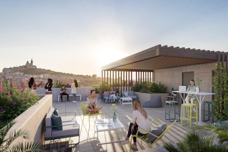 Une résidence étudiante avec rooftop en construction sur le cours Gouffé