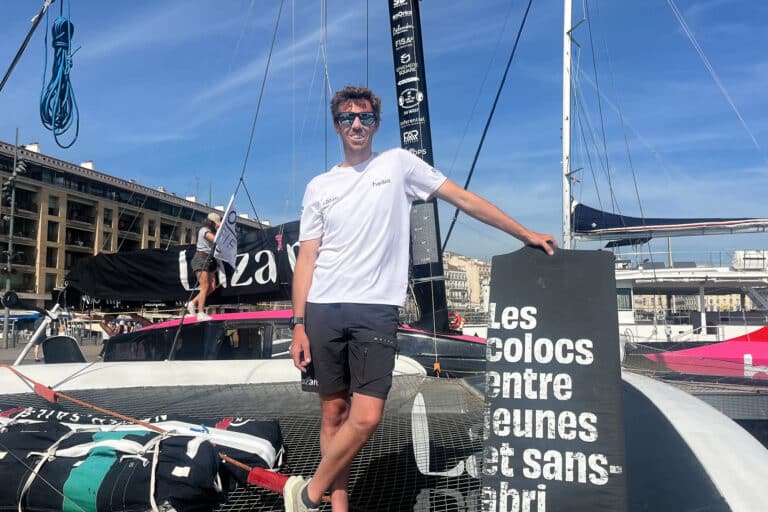 Rencontre avec le navigateur Tanguy Le Turquais en escale à Marseille sur sa formule 1 des mers