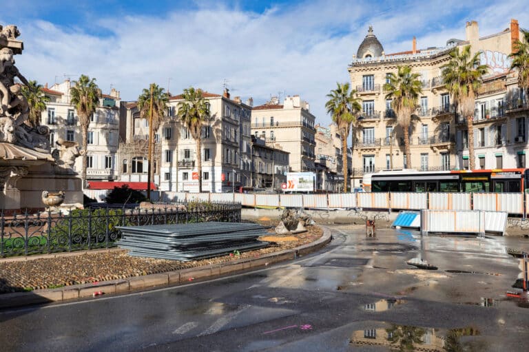 Les travaux du tramway ont démarré sur la place Castellane