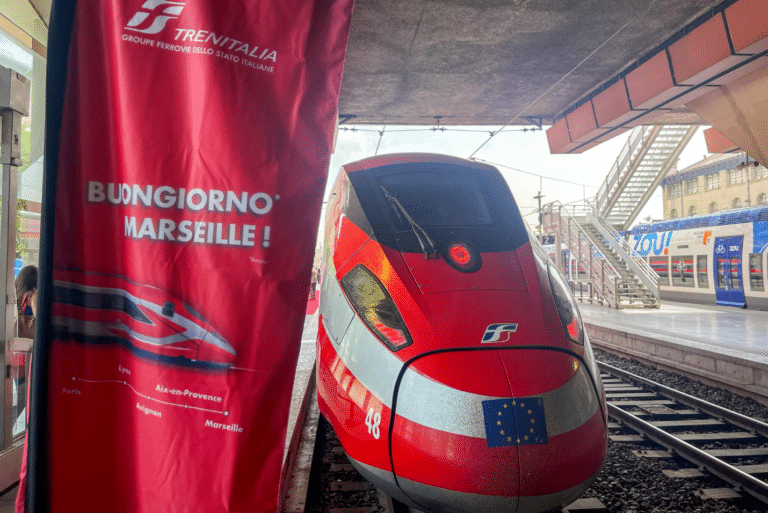 Les images du nouveau train Trenitalia Paris-Marseille en gare Saint-Charles