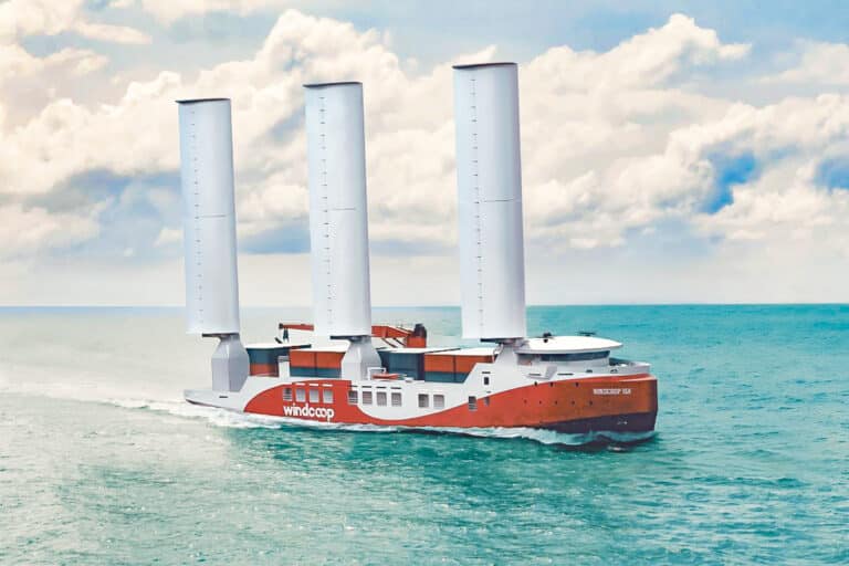 Cet immense porte-conteneurs à voiles va relier Marseille à Madagascar en 2027